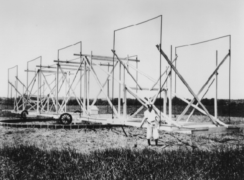 Photograph of Jensky and his model.