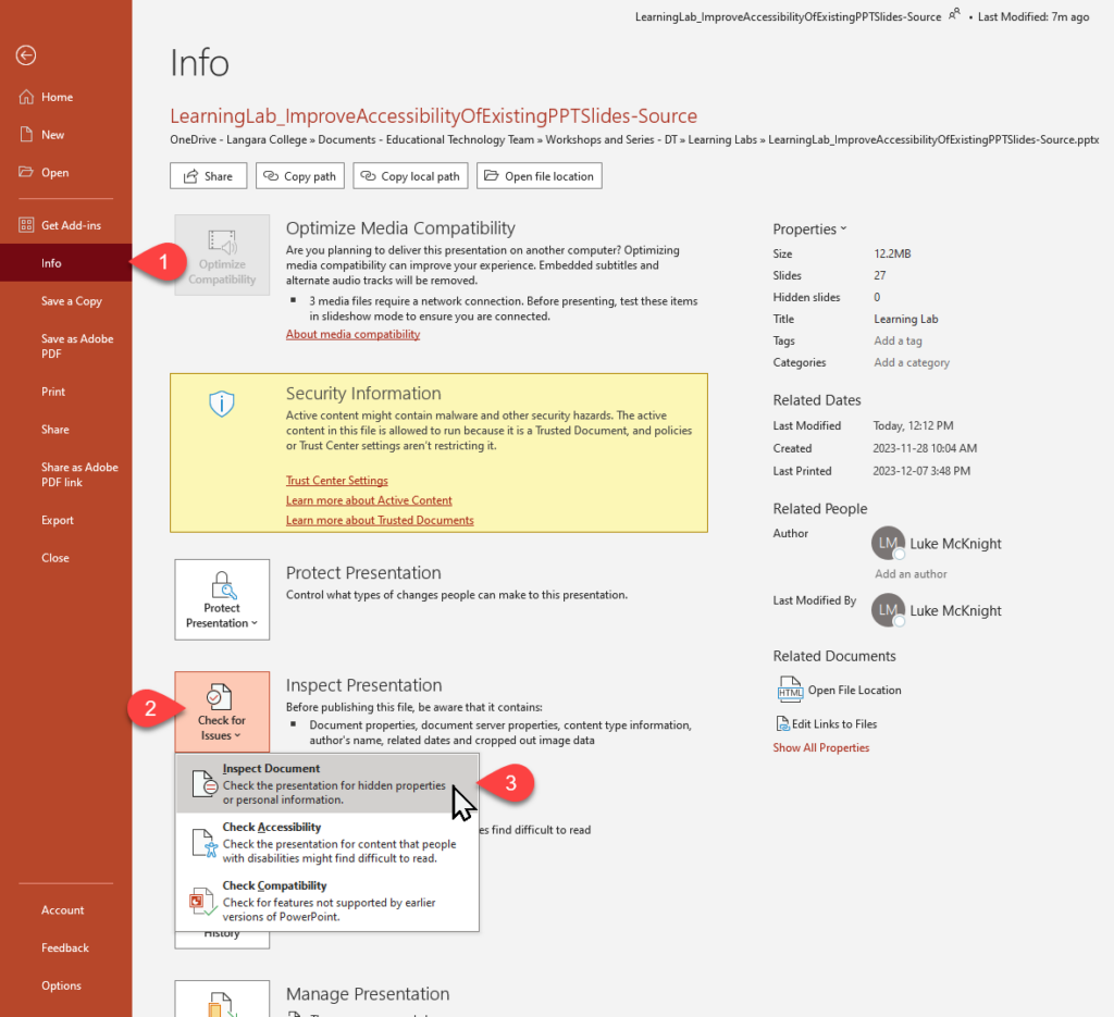 Sharing and Exporting – Accessibility Handbook for Teaching and Learning