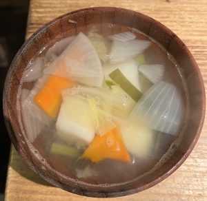 soup with carrots and onions