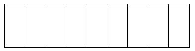 Rectangle divided into nine equal parts.