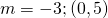 m=-3;\left(0,5\right)