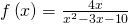 f\left(x\right)=\frac{4x}{{x}^{2}-3x-10}