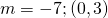 m=-7;\left(0,3\right)