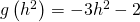 g\left({h}^{2}\right)=-3{h}^{2}-2