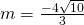 m=\frac{-4±\sqrt{10}}{3}