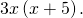 3x\left(x+5\right).