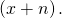 \left(x+n\right).