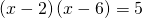 \left(x-2\right)\left(x-6\right)=5