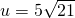 u=5±\sqrt{21}