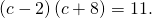 \left(c-2\right)\left(c+8\right)=11.