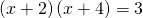 \left(x+2\right)\left(x+4\right)=3