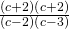 \frac{\left(c+2\right)\left(c+2\right)}{\left(c-2\right)\left(c-3\right)}