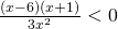 \frac{\left(x-6\right)\left(x+1\right)}{3{x}^{2}}<0