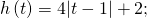 h\left(t\right)=4|t-1|+2;