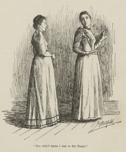 Illustration of the narrator surprising Jenny.