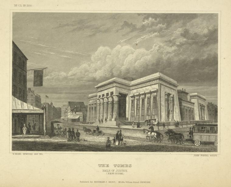 Illustration of The Tombs, Halls of Justice (New-York)