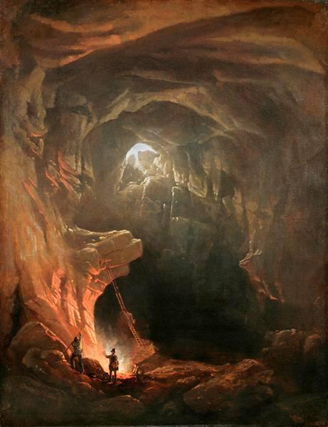 Painting of Mammoth Cave, Kentucky, Oil on canvas