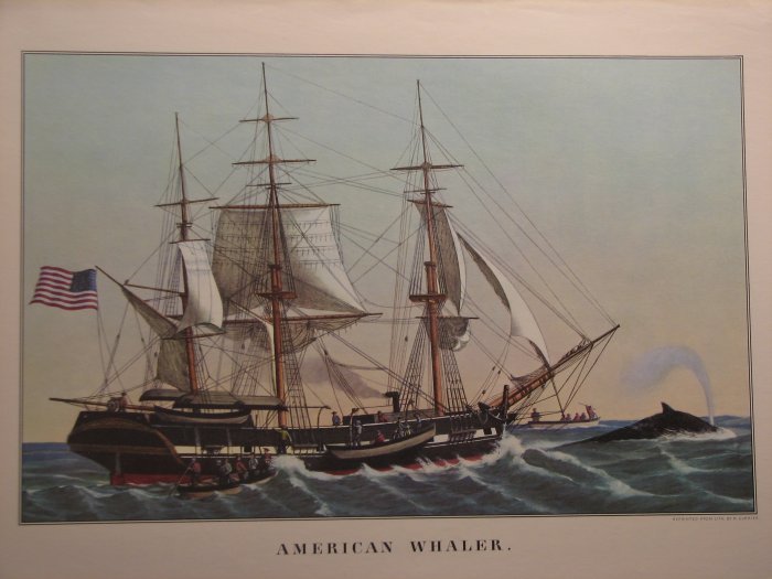 Painting of a 19th Century Whaling Ship.