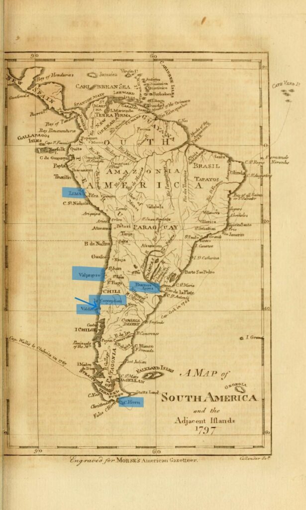 A Map of South America and the Adjacent Islands 1797