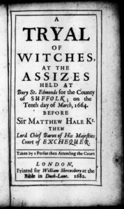 Title page of "A tryal of witches," 1692.