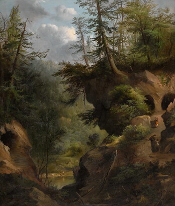 Robert S. Duncanson (1821-1872); The Caves; 1869; Oil on canvas; Amon Carter Museum of American Art, Fort Worth, Texas; 2012.8