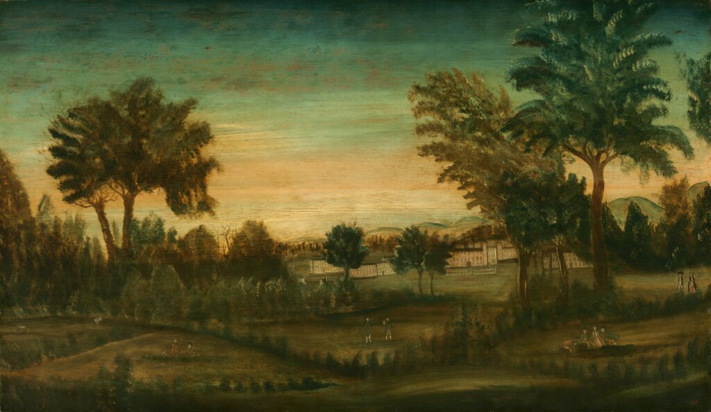 Painting of Landscape with Buildings, fourth quarter 18th century.