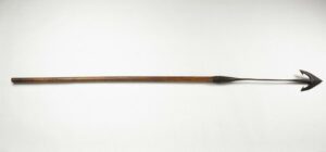 Wood and iron whaling harpoon, c. 1850s