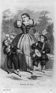 Illustration: One boy playing drum, one boy blowing horn and woman holding hands over her ears.