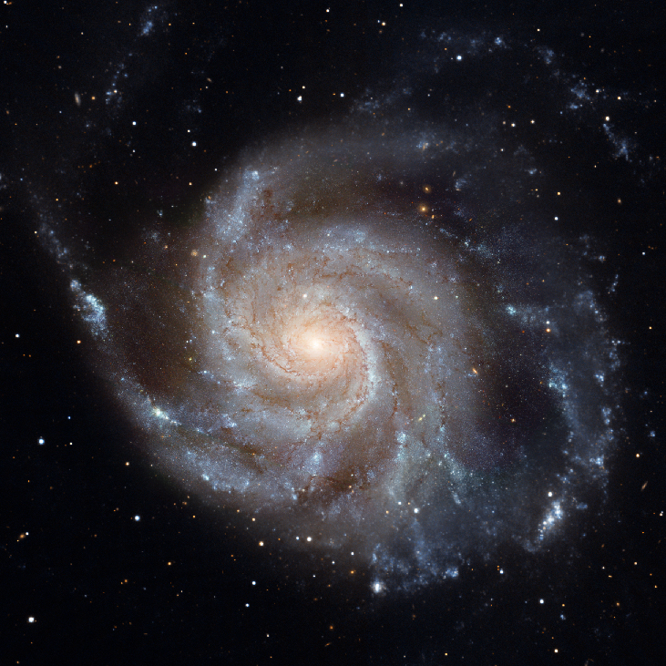 The Pinwheel Galaxy M101. A prime example of a large, face-on spiral galaxy.
