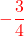 \color{red}-\dfrac{3}{4}