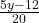 \frac{5y-12}{20}
