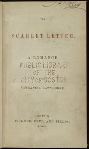 Title page of The Scarlet Letter by Nathaniel Hawthorne