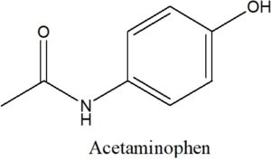 structural formula for acetaminophen