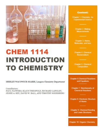 CHEM 1114 – Introduction To Chemistry – Open Textbook