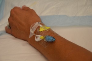 Assess IV site prior to use