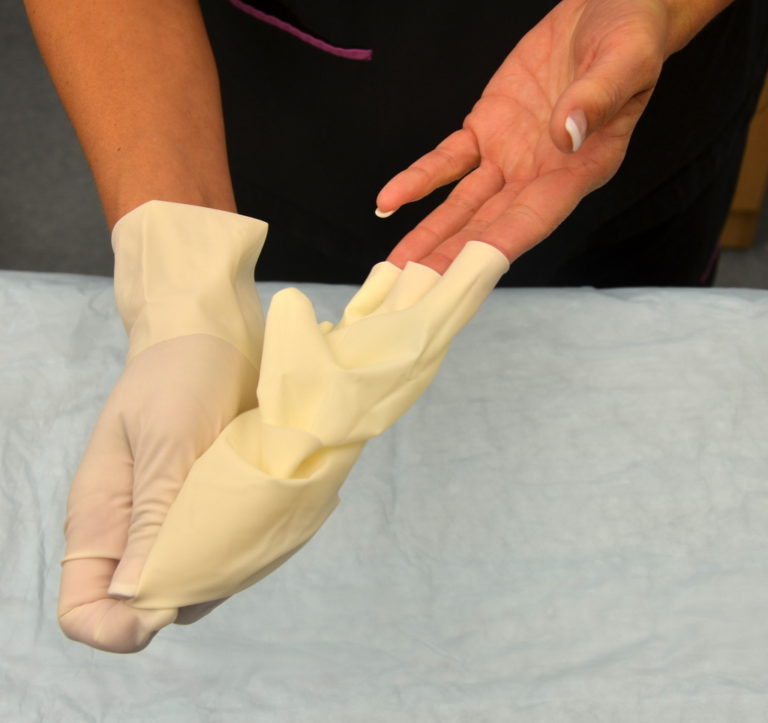 1.7 Surgical Hand Scrub, Applying Sterile Gloves and Preparing a