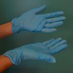 Non-sterile gloved hands
