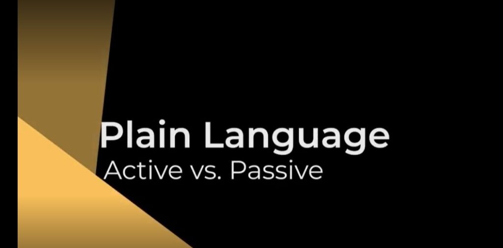 Active versus passive voice video screenshot