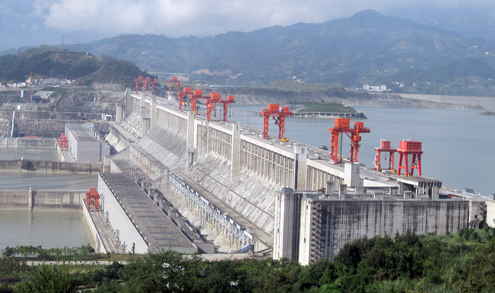 Photograph of the Three Gorges Dam in central China.