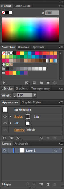 The Adobe Illustrator panel