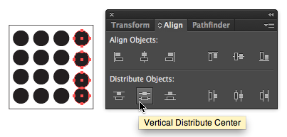Vertical Distribute Center on the Align panel
