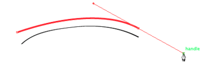Creating a curve suing the Bezier Handles