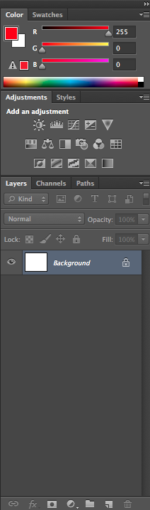 Adobe Photoshop panel