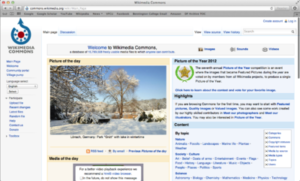 Wikimedia Commons website home page