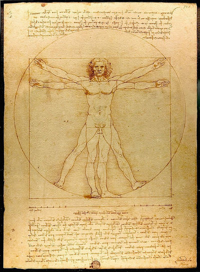 Vitruvian Man, Leonardo da Vinci,