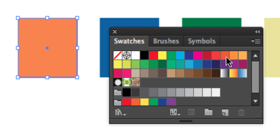Color and value choices using the swatches panel.
