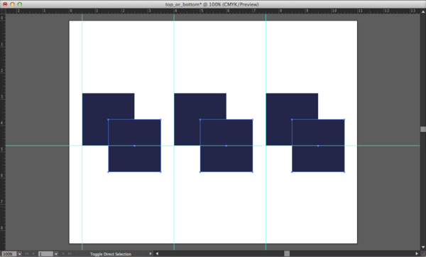 Duplicating and offsetting the squares