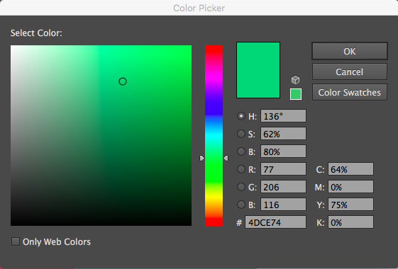 Color Picker and the color slider