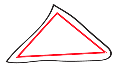 A simple triangle created with the pen tool
