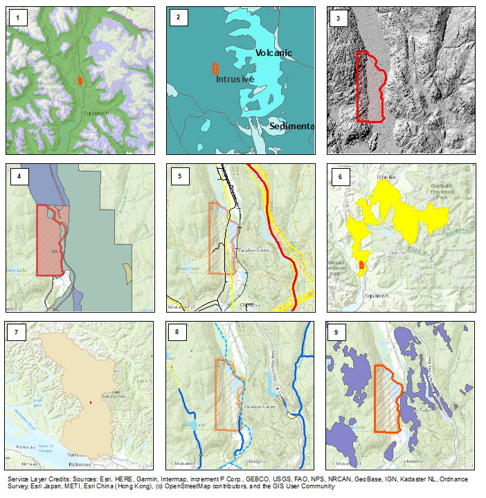 Series of site map reference maps